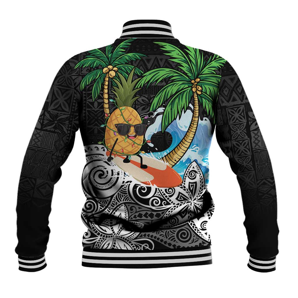Tropical Christmas Polynesian Baseball Jacket Funny Surfing Pineapple LT7 - Polynesian Pride