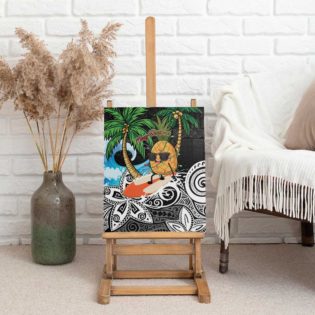 Tropical Christmas Polynesian Canvas Wall Art Funny Surfing Pineapple LT7 - Polynesian Pride