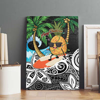 Tropical Christmas Polynesian Canvas Wall Art Funny Surfing Pineapple LT7 - Polynesian Pride
