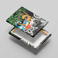 Tropical Christmas Polynesian Canvas Wall Art Funny Surfing Pineapple LT7 - Polynesian Pride