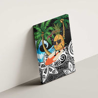 Tropical Christmas Polynesian Canvas Wall Art Funny Surfing Pineapple LT7 - Polynesian Pride