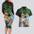 Tropical Christmas Polynesian Couples Matching Long Sleeve Bodycon Dress and Hawaiian Shirt Funny Surfing Pineapple