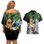 Tropical Christmas Polynesian Couples Matching Off Shoulder Short Dress and Hawaiian Shirt Funny Surfing Pineapple