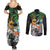 Tropical Christmas Polynesian Couples Matching Summer Maxi Dress and Long Sleeve Button Shirt Funny Surfing Pineapple