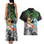 Tropical Christmas Polynesian Couples Matching Tank Maxi Dress and Hawaiian Shirt Funny Surfing Pineapple