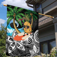 Tropical Christmas Polynesian Garden Flag Funny Surfing Pineapple LT7 - Polynesian Pride