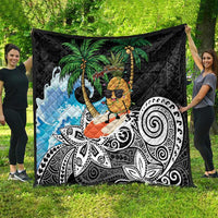 Tropical Christmas Polynesian Quilt Funny Surfing Pineapple LT7 - Polynesian Pride