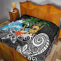 Tropical Christmas Polynesian Quilt Funny Surfing Pineapple LT7 - Polynesian Pride