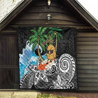 Tropical Christmas Polynesian Quilt Funny Surfing Pineapple LT7 - Polynesian Pride