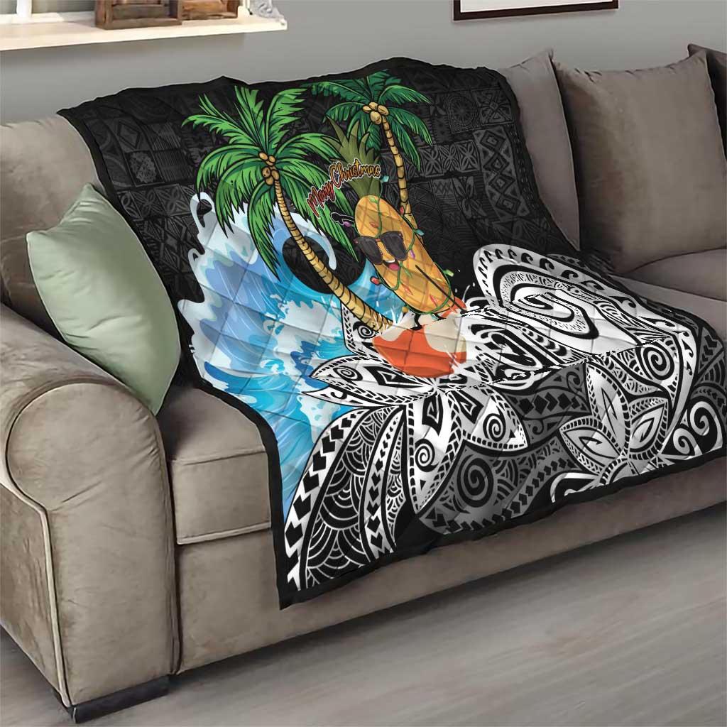 Tropical Christmas Polynesian Quilt Funny Surfing Pineapple LT7 - Polynesian Pride