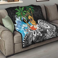 Tropical Christmas Polynesian Quilt Funny Surfing Pineapple LT7 - Polynesian Pride