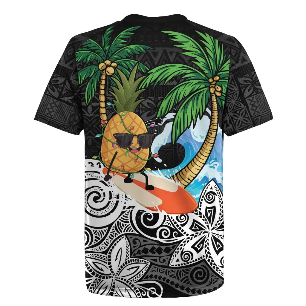 Tropical Christmas Polynesian Rugby Jersey Funny Surfing Pineapple LT7 - Polynesian Pride