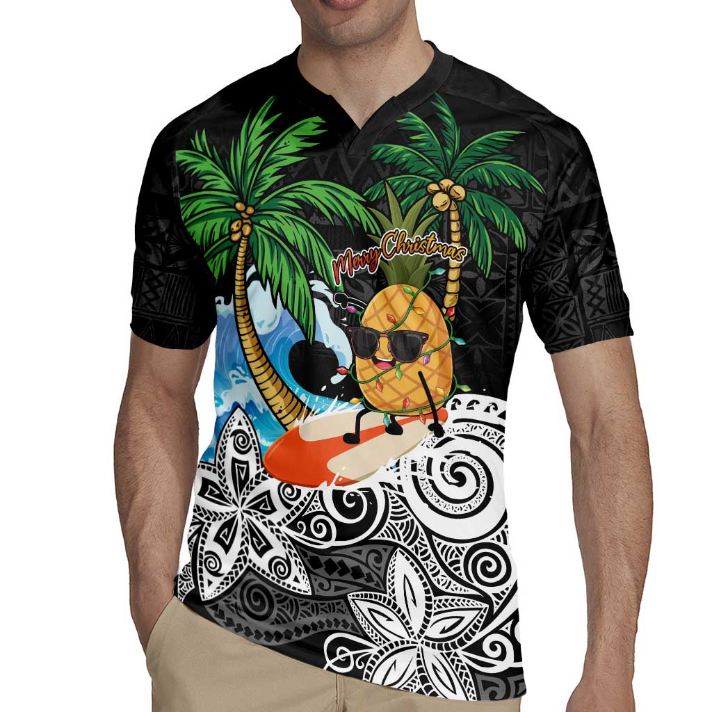 Tropical Christmas Polynesian Rugby Jersey Funny Surfing Pineapple LT7 - Polynesian Pride