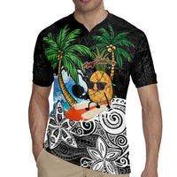 Tropical Christmas Polynesian Rugby Jersey Funny Surfing Pineapple LT7 - Polynesian Pride