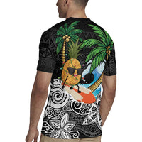 Tropical Christmas Polynesian Rugby Jersey Funny Surfing Pineapple LT7 - Polynesian Pride