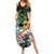 Tropical Christmas Polynesian Summer Maxi Dress Funny Surfing Pineapple