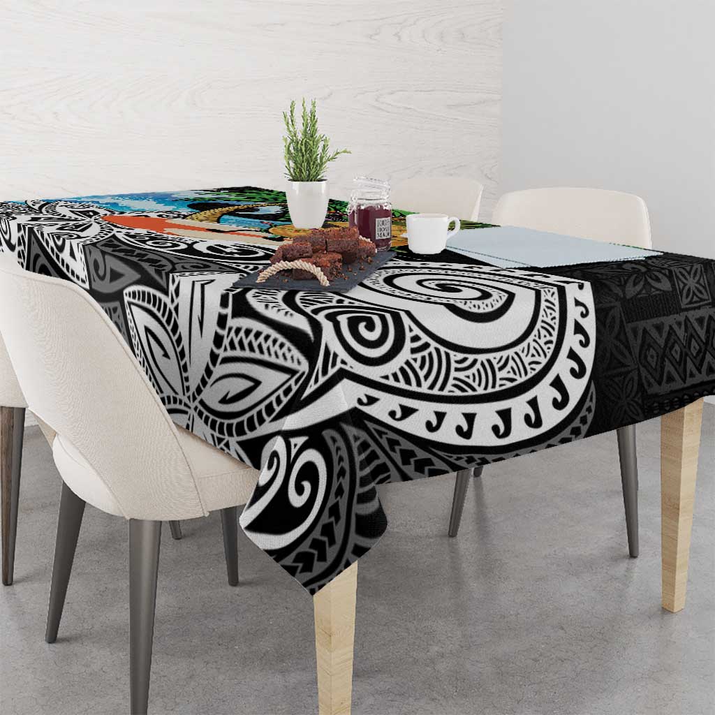 Tropical Christmas Polynesian Tablecloth Funny Surfing Pineapple LT7 - Polynesian Pride