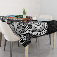 Tropical Christmas Polynesian Tablecloth Funny Surfing Pineapple LT7 - Polynesian Pride