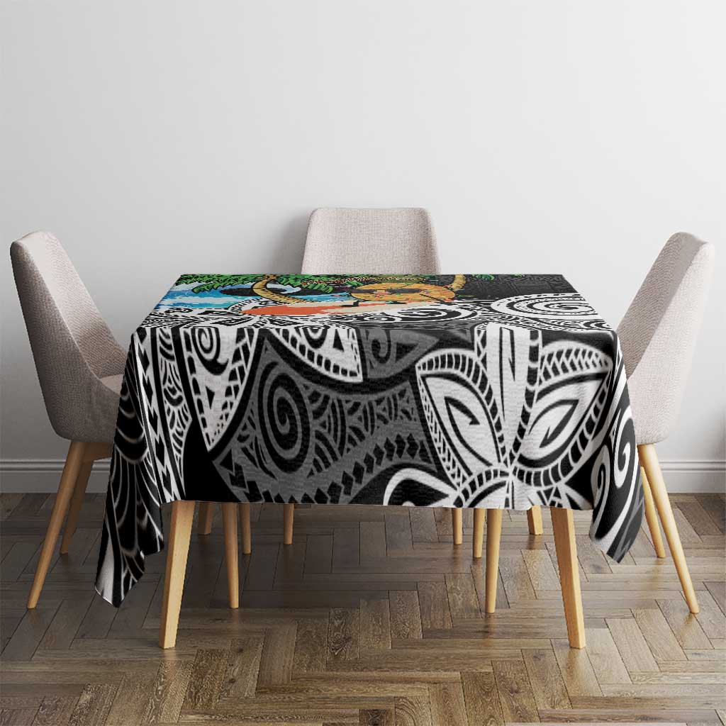 Tropical Christmas Polynesian Tablecloth Funny Surfing Pineapple LT7 - Polynesian Pride