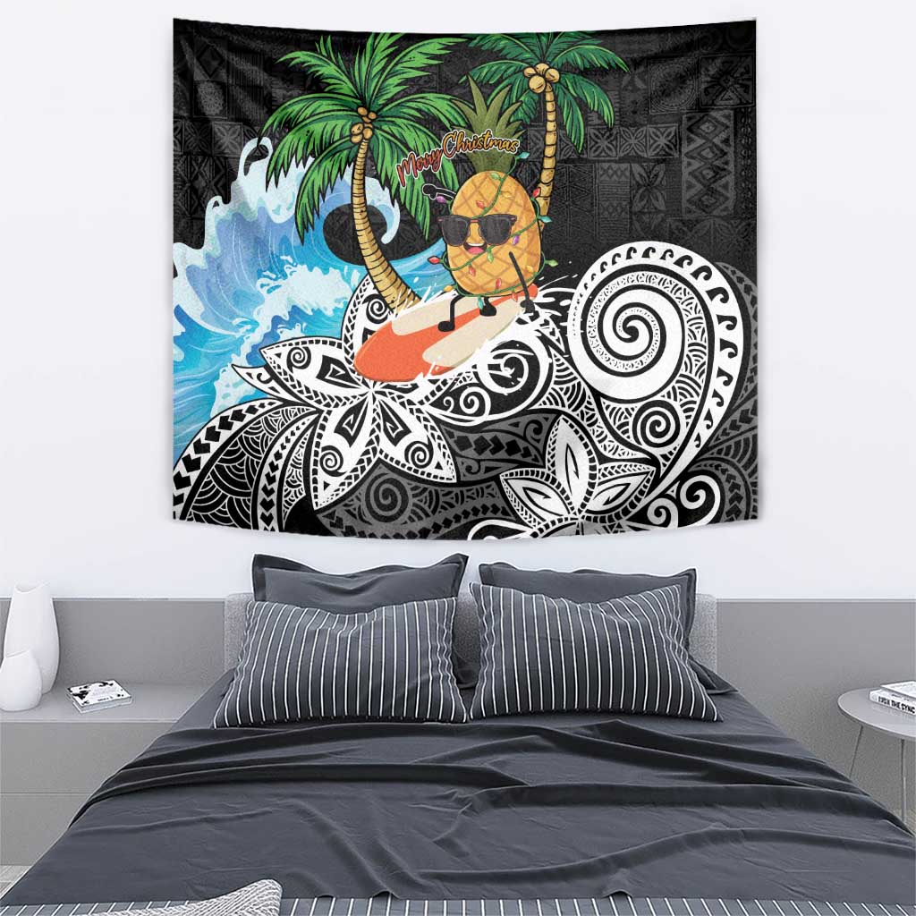 Tropical Christmas Polynesian Tapestry Funny Surfing Pineapple LT7 - Polynesian Pride