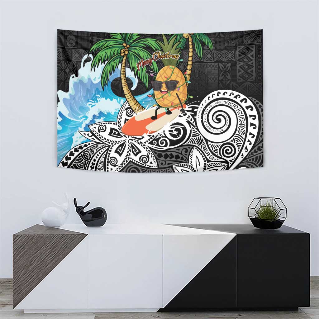 Tropical Christmas Polynesian Tapestry Funny Surfing Pineapple LT7 - Polynesian Pride