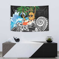 Tropical Christmas Polynesian Tapestry Funny Surfing Pineapple LT7 - Polynesian Pride