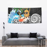 Tropical Christmas Polynesian Tapestry Funny Surfing Pineapple LT7 - Polynesian Pride