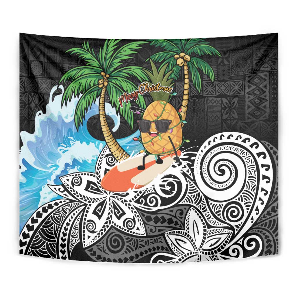 Tropical Christmas Polynesian Tapestry Funny Surfing Pineapple LT7 - Polynesian Pride