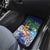 Tropical Christmas Polynesian Car Mats Funny Surfing Pineapple Blue