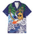 Tropical Christmas Polynesian Family Matching Mermaid Dress and Hawaiian Shirt Funny Surfing Pineapple Blue