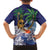 Tropical Christmas Polynesian Family Matching Puletasi and Hawaiian Shirt Funny Surfing Pineapple Blue