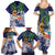 Tropical Christmas Polynesian Family Matching Summer Maxi Dress and Hawaiian Shirt Funny Surfing Pineapple Blue