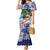 Tropical Christmas Polynesian Mermaid Dress Funny Surfing Pineapple Blue