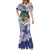 Tropical Christmas Polynesian Mermaid Dress Funny Surfing Pineapple Blue