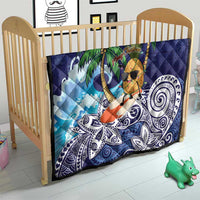 Tropical Christmas Polynesian Quilt Funny Surfing Pineapple Blue LT7 - Polynesian Pride