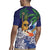 Tropical Christmas Polynesian Rugby Jersey Funny Surfing Pineapple Blue