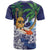 Tropical Christmas Polynesian T Shirt Funny Surfing Pineapple Blue