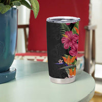 Hawaii Flowers Tribal Pattern Tumbler Cup LT9 - Polynesian Pride