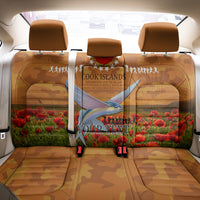 Cook Islands ANZAC Day Personalised Back Car Seat Cover with Poppy Field LT9 - Polynesian Pride