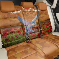 Cook Islands ANZAC Day Personalised Back Car Seat Cover with Poppy Field LT9 - Polynesian Pride