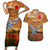 Cook Islands ANZAC Day Personalised Couples Matching Short Sleeve Bodycon Dress and Hawaiian Shirt with Poppy Field LT9 Art - Polynesian Pride