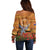 Cook Islands ANZAC Day Personalised Off Shoulder Sweater with Poppy Field LT9 - Polynesian Pride