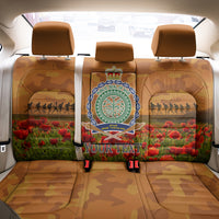 Niue ANZAC Day Personalised Back Car Seat Cover with Poppy Field LT9 - Polynesian Pride