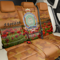 Niue ANZAC Day Personalised Back Car Seat Cover with Poppy Field LT9 - Polynesian Pride