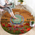 Niue ANZAC Day Personalised Round Carpet with Poppy Field LT9 - Polynesian Pride