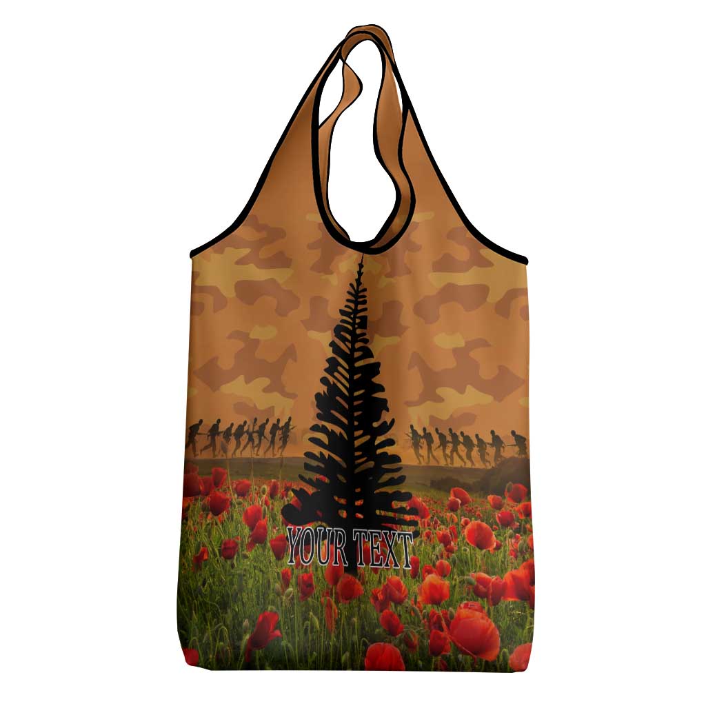 Norfolk Island ANZAC Day Personalised Grocery Bag with Poppy Field LT9 - Polynesian Pride