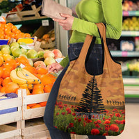 Norfolk Island ANZAC Day Personalised Grocery Bag with Poppy Field LT9 - Polynesian Pride