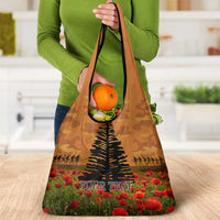 Norfolk Island ANZAC Day Personalised Grocery Bag with Poppy Field LT9 - Polynesian Pride