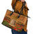 Tokelau ANZAC Day Personalised Leather Tote Bag with Poppy Field LT9 - Polynesian Pride