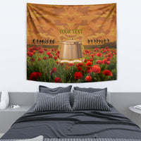 Tokelau ANZAC Day Personalised Tapestry with Poppy Field LT9 - Polynesian Pride